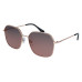 Rose Gold Polarized Aviator Sunglasses with Gradient Lenses