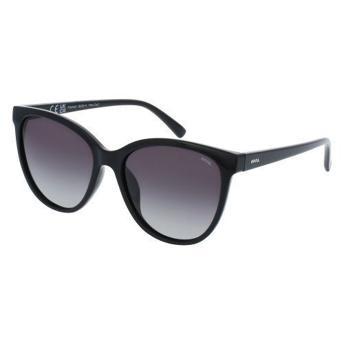 INVU B2337A Polarized Cat-Eye Sunglasses in Glossy Black