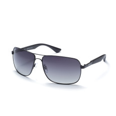 StyleMark L1425A Black Aviator Polarized Sunglasses with Gradient Dark Gray Lenses