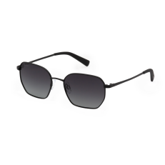 StyleMark L1524A Black Geometric Polarized Sunglasses with Gradient Dark Gray Lenses