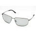 StyleMark L1527F Silver Rectangular Polarized Sunglasses with Solid Silver Lenses
