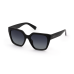 StyleMark L2585A Black Geometric Cat-Eye Polarized Sunglasses with Gradient Dark Gray Lenses