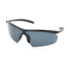 StyleMark L2590A Matte Black Wraparound Polarized Sunglasses with Solid Blue Lenses