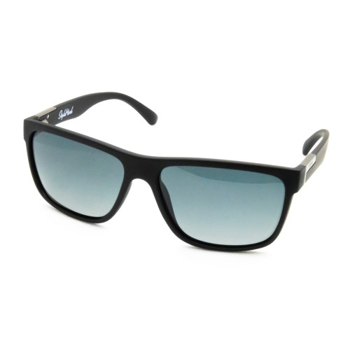 StyleMark L2592A Matte Black Polarized Sunglasses with Gradient Blue Lenses