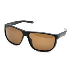 StyleMark L2615B Black Rectangular Polarized Sunglasses with Solid Brown Lenses