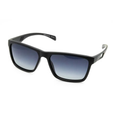 StyleMark L2617A Matte Black Square Polarized Sunglasses with Gradient Blue Lenses