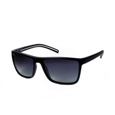StyleMark L2468E Black Rectangular Polarized Sunglasses with Gradient Dark Gray Lenses