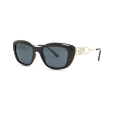 StyleMark L2593B Black Square Polarized Sunglasses with Solid Dark Gray Lenses