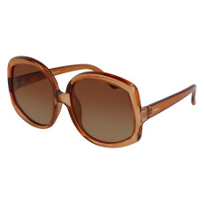 INVU Oversized Butterfly Brown Sunglasses with Polarized Lenses