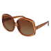 INVU Oversized Butterfly Brown Sunglasses with Polarized Lenses