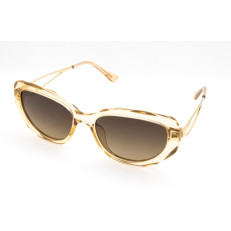 StyleMark L2607B Pink Cat-Eye Polarized Sunglasses with Gradient Brown Lenses